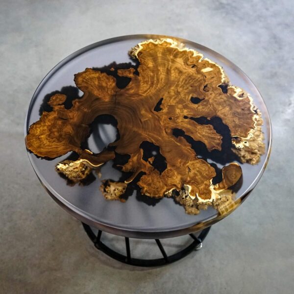 Unique Clear Indoor Epoxy Resin Table