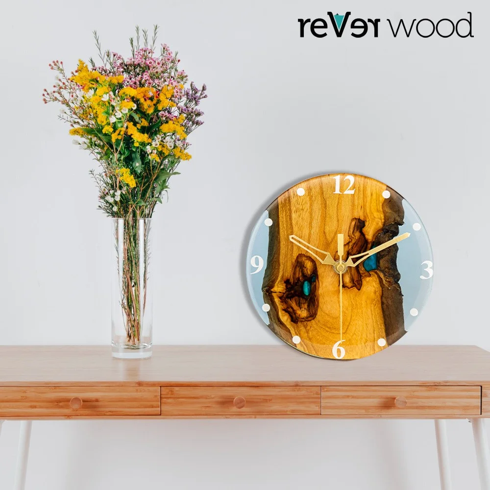 handcrafted resin wall clock.